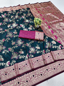 Ratnavali Woven Banarasi Pure Silk, Art Silk Saree