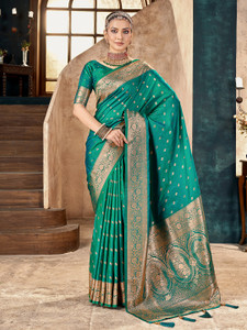 Valley Printed Banarasi Silk Blend Saree