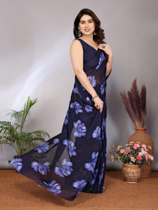 VJ FASHION Floral Print Daily Wear Georgette Saree