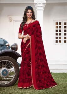 Laxmipati sarees प्रिंटेड बॉलीवुड जोर्जेट साड़ी