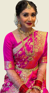 sarisa Woven, Self Design, Embellished Banarasi Art Silk, Jacquard Saree