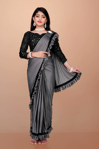 A To Z Cart Embellished Bollywood Lycra Blend Saree