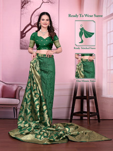 Pionex Woven Banarasi Pure Silk, Jacquard Saree