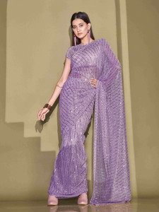 Ready To Wear By Tikhi Imli Embellished Bollywood Lycra Blend Saree
