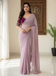 Online Bazaaar Embellished Bollywood Chiffon Saree
