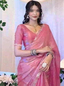 JAGRUL JM Self Design Bollywood Jimmy Jimmy Saree