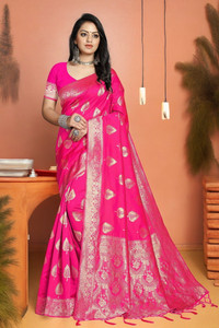 ALMEDA Embellished Banarasi Jacquard Saree