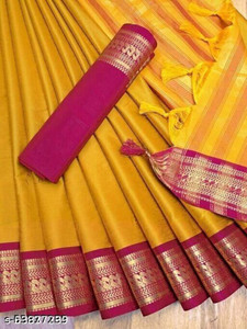 NIYAMI Self Design, Printed, Striped, Embroidered, Woven, Floral Print Bollywood Cotton Silk Saree