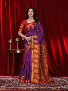 Pionex Woven Banarasi Pure Silk, Jacquard Saree