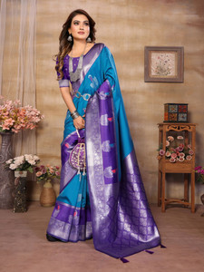 Kashyara Woven Banarasi Silk Blend Saree