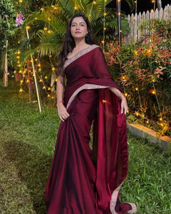 Sonika Fashions Color Block Bollywood Art Silk Saree