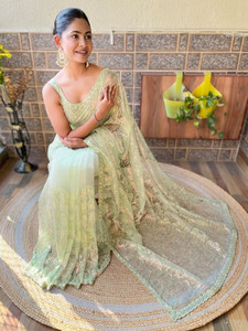 Sareemall Embellished Bollywood Net Saree