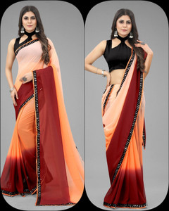 PRANJAL ART Color Block Bollywood Jacquard, Art Silk Saree