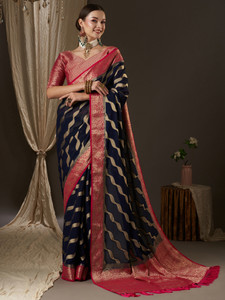 Sareemall Woven Banarasi Georgette Saree
