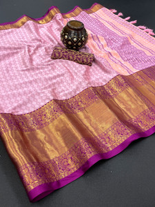 Darshita International Woven Narayanpet Cotton Silk, Silk Blend Saree