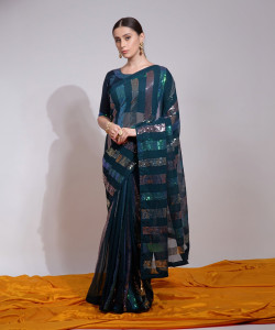 Clemira Embellished Bollywood Georgette Saree