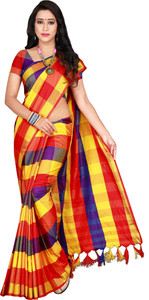 Shaibo saree Checkered Daily Wear Cotton Silk Saree