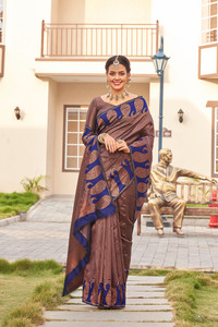 AVANTIKA FASHION Woven Kanjivaram Pure Silk, Art Silk Saree