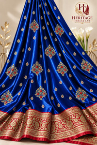 Heritage Thread Lab Woven Banarasi Satin Saree