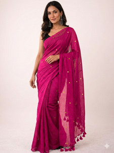 Radha Rani Saree एम्ब्रॉइडरेड डेली वियर हैंडलूम खादी साड़ी