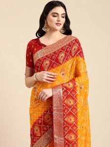 Divastri Printed Banarasi Georgette Saree