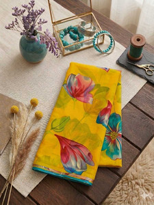 maiysha Floral Print Daily Wear Georgette, Art Silk Saree