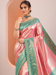 LIBAS Woven Daily Wear Silk Blend Saree