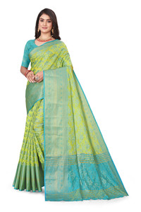 SuperLaxmi Woven Banarasi Organza, Silk Blend Saree