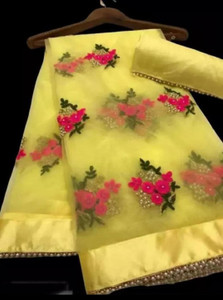 vallavi fashion Embroidered Bollywood Net Saree