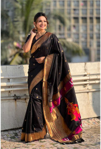 ISARA Woven Banarasi Art Silk Saree