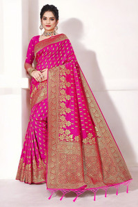 Pikham Self Design Banarasi Art Silk Saree