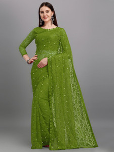 LOROFY Self Design Bollywood Net Saree