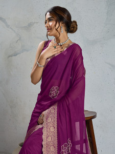 SOHINI NX Woven Banarasi Chiffon Saree