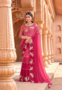 Laxmipati sarees Embroidered Bollywood Chiffon Saree