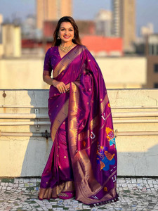 Femili Creation Printed Paithani Art Silk Saree