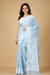 Grivana Printed Jamdani Handloom Pure Cotton Saree