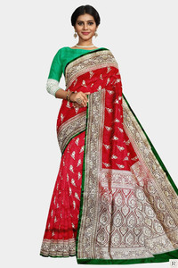 Dulhan Saree Palace Woven Banarasi Handloom Silk Blend Saree
