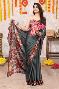 MIRCHI FASHION Printed, Color Block Daily Wear Chiffon, Georgette Saree