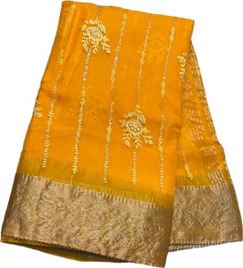 Stylish Sarees Embroidered, Self Design Daily Wear Art Silk, Organza Saree