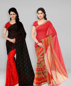 kashvi sarees Polka Print Daily Wear Georgette Saree