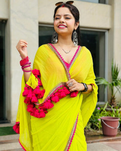 PD CLOTH VILLA Embellished Bollywood Georgette Saree