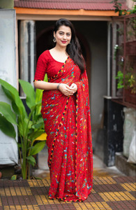 Surat Trendz Printed Bollywood Chiffon Saree