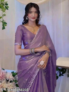 PRISHA Floral Print Bollywood Organza Saree