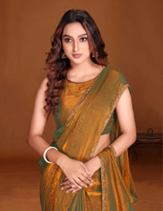 ReyonShop Embellished Bollywood Chiffon Saree