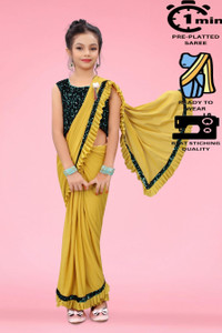 LADYZILLA Embellished Bollywood Lycra Blend Saree