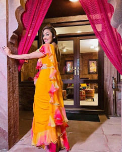 PMD Fashion Digital Print Leheria Georgette Saree