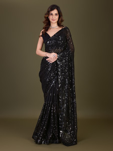 Trendmalls Paisley Bollywood Georgette Saree