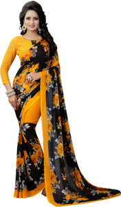 YASHIKA Dyed Daily Wear Georgette Saree