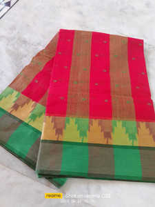 p fashion Self Design Tant Pure Cotton Saree