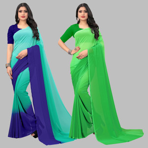 kashvi sarees Ombre, Self Design Bollywood Georgette, Chiffon Saree